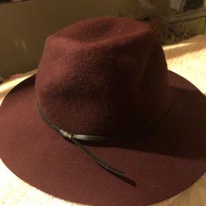 Burgundy hat
